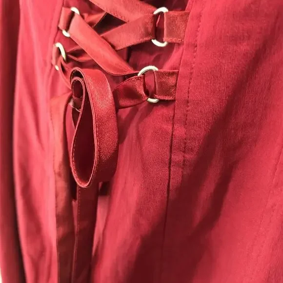 Vintage Dress Womens Medium Y2K Red Ombre Whimsy Witchy Bra Babydoll Corset Slip - Picture 9 of 12